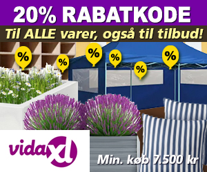 vidaxl 20% rabatkode